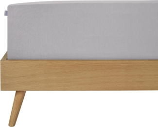 Schiesser 'Flexi' Spannbettlaken mit Gummizug, Jersey / Elasthan, Hellgrau, 100x220cm