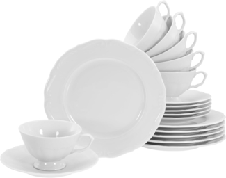 CreaTable Tafelservice Maria Theresia Kaffeeservice (18-tlg), 6 Personen, Porzellan