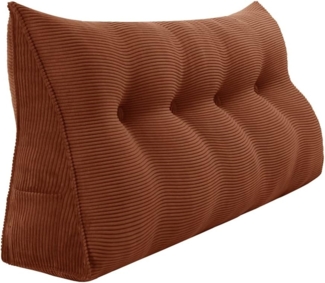 VERCART Keilkissen, Braun, Cord, 50 x 20 x 140 cm