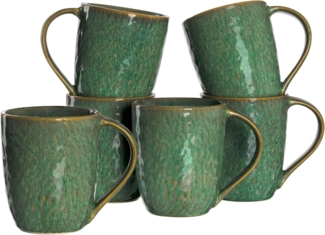 Leonardo MATERA Keramikbecher 430 ml grün 6er Set