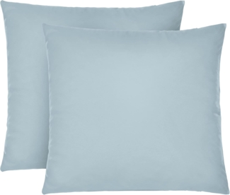 biberna Feinjersey-Kopfkissenbezug 0077144, bläulich, 2x 40x40cm