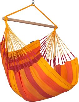 La Siesta Hängesessel HABANA Comfort volcano orange Lounger aus Bio-Baumwolle Hängematte Hängestuhl