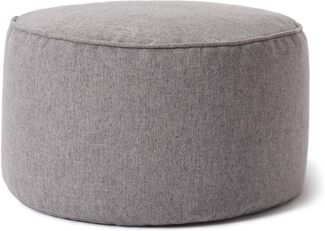 Lumaland 'Comfort Line' Sitzsack-Hocker, Indoor, Polyester hellgrau, 45 x 45 x 25 cm, 50 l