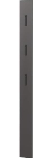 Germania Garderobenpaneel 3728-547, in Graphit, mit drei ausklappbaren Kleiderhaken aus Metall, 15 x 170 x 3 cm (BxHxT)