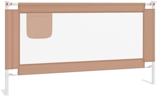Kleinkind-Bettschutzgitter Taupe 160x25 cm Stoff