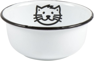 Laursen Fressnapf für Katze, Emaille weiß, (ØxH): 11x5 cm