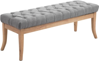 CLP Sitzbank Ramses Stoff antik-hell mit hochwertiger Polsterung,grau 120 cm