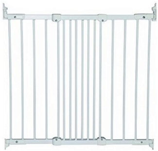 Baby Dan Flexi Fit Metall super flexibles Schutzgitter für Türen und Treppen 67 - 105,5 cm - hergestellt in Dänemark und vom TÜV GS geprüft, Farbe: Weiß