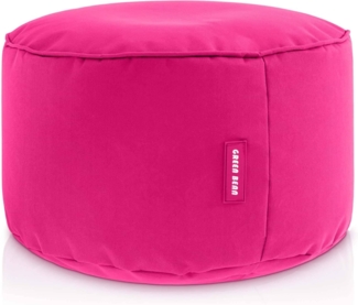 Green Bean© Sitzsack-Hocker 25x45 cm mit EPS-Perlen Füllung - Fußhocker Fußkissen Sitz-Pouf für Sitzsäcke - Bodenkissen für Kinder und Erwachsene - Fußablage Sitzkissen Sitzhocker Pink