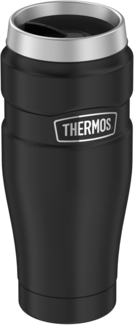 THERMOS 4002. 232. 047 Coffee-to-Go Thermobecher Stainless King, Edelstahl Mat Black 0,47 l, 7 Stunden heiß, 18 Stunden kalt, BPA-Free