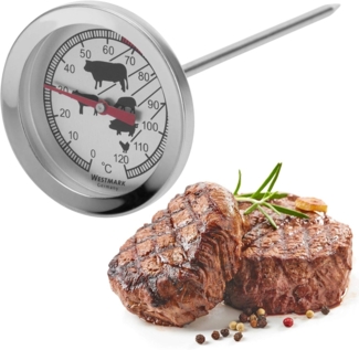 WESTMARK Bratenthermometer, Edelstahl Silber, 14 x 5,5 x 5,5 cm