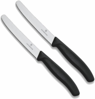 Victorinox | Tafelmesser Swiss Classic | 2 Stück | Schwarz | Swiss Made | ideal auch als Frühstücksmesser