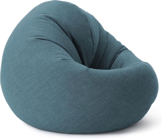 Lumaland 'Interior Line' 2-in-1 Sitzsack, Runder Komfort für drinnen, 300l, 120 x 80 x 75 cm, Aqua