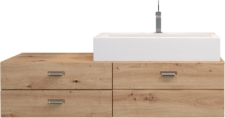 Waschplatz mit Waschbecken Beach Geo Artisan Eiche Waschtisch 140 cm