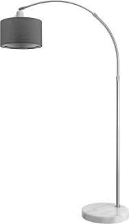 Monzana Bogenlampe schwenkbar / höhenverstellbar, Edelstahl / Polyester grau, 150-175 cm