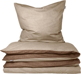 Schiesser 'Doubleface' Wendebettwäsche, Baumwolle, 2-teilig, Sand / Taupe, 135x200 cm, Feinbiber