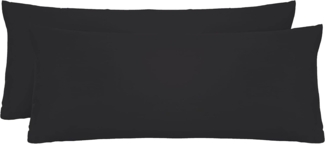 biberna Feinjersey-Kopfkissenbezug 0077144, schwarz, 2x 40x60cm