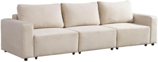 HOME DELUXE Modulares Schlafsofa VINA Beige - 295 x 92 cm