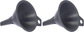 Fackelmann Trichter Ø 11 cm, Einfülltrichter für Flaschen und Gläser (Farbe: Grau), Menge: 1 Stück (Packung mit 2)