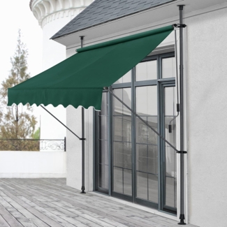 Klemmmarkise Stem 400x120x220-309 cm Dunkelgrün [pro. tec]