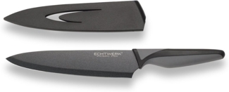 ECHTWERK 'EW-SS-0110' Kochmesser mit Klingenschutz, Edelstahl schwarz, 20 cm