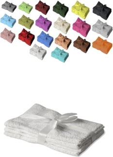 Gästehandtuch 4er Set 30 x 50 cm Weiss