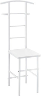 Herrendiener Stuhl Anaheim 107x45x45cm Kleiderbügel + Hosenhalter Weiß en. casa