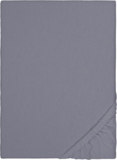 biberna Feinbiber-Spannbetttuch 0002744, silbergrau, 1x 180x200 cm - 200x200 cm