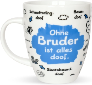 Sheepworld - Tasse "Ohne. ist alles doof" 0,5l ODIAD Geschenk Kaffee- Tasse Bruder
