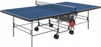 SPONETA 'S 3-47 i' Tischtennisplatte, Hallentisch, klappbar, blau, 274 x 152,5 x 76 cm