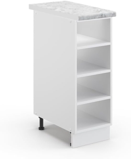 Vicco Küchenregal Fame-Line, Weiß/Weiß, 30 cm, AP Marmor