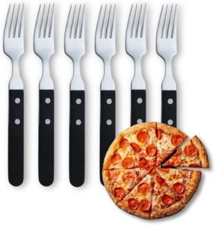 Amefa 'PIZZA' Steakgabel Set 6-teilig, Kunststoff schwarz, 20 cm