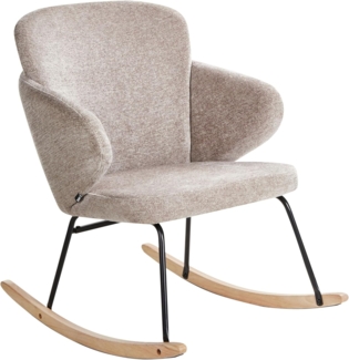 Schaukelsessel VIKEN Stoff Taupe