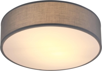 Monzana Deckenlampe Stoff 30 cm Grau 1-flammig E27