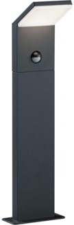 LED Aussen Wegeleuchte Pollerleuchte PEARL ca. 50 cm Bewegungsmelder anthrazit