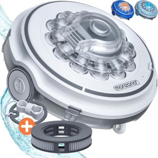 monzana Poolbodensauger, Poolboy500 Kabellos Vollautomatisch 80Min Akku 5200mAh Li-Ion 80m²