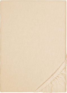 biberna Feinbiber-Spannbetttuch 0002744, beige, 1x 90x190 cm - 100x200 cm