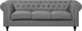 3-Sitzer Sofa Polsterbezug hellgrau CHESTERFIELD groß
