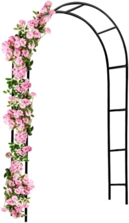 Deuba Rosenbogen Gartenbogen, 240 x 140 x 37 cm, pulverbeschichtetes Metall, 1 Rosenbogen