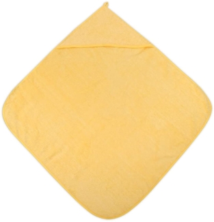 Lorelli Baby-Badehandtuch 80 x 80 cm, Kapuzenhandtuch, Badetuch, ab Geburt gelb