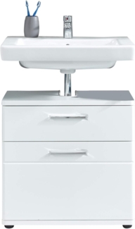 Trendteam 'Monte' Waschbeckenunterschrank, Holz, 60 x 58 x 38 cm, Weiß Hochglanz