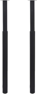 2 x Teleskopfuß Tischfuß Stützfuß Tischbein Schwarz 710 mm-1100 mm 242153
