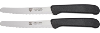 GRÄWE Tafel- / Brötchenmesser, schwarz, 2er-Set