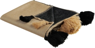 Beliani 'Thumki' Kuscheldecke, Acryl beige, 130 x 170 cm
