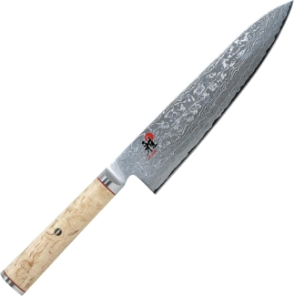 Miyabi 'Gyutoh' Tranchiermesser, Stahl silber / Birke natur, 20 cm