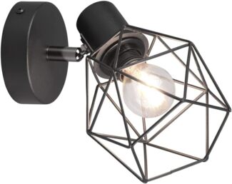 meineWunschleuchte Wandstrahler, ohne Leuchtmittel, Industrial Wand-Leuchte innen, Spot drehbar -schwenkbar, Höhe 18cm