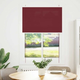 vidaXL Plissee Bordeauxrot 90x100 cm Stoffbreite 89,4 cm Polyester 4015226