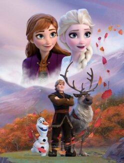 BrandMac Wohndecke Disney Frozen Elsa & Anna, Polyester Lila, 130 x 170 cm