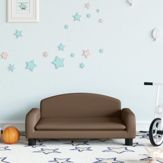 vidaxl Kindersofa 70 x 45 x 30 cm Stoff, Braun