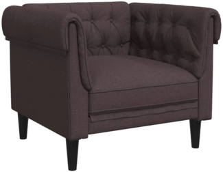 vidaXL Chesterfield-Sessel Dunkelbraun Stoff 372541